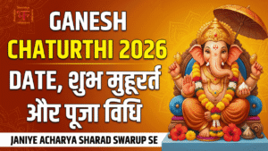 Ganesh Chaturthi 2026 thumbnail with Ganesha idol and text.