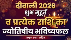 दीवाली 2026 शुभ मुहूर्त, लक्ष्मी पूजन स्थिर लग्न और 12 राशियों का ज्योतिषीय भविष्यफल थंबनेल - भविष्य नक्षत्र
