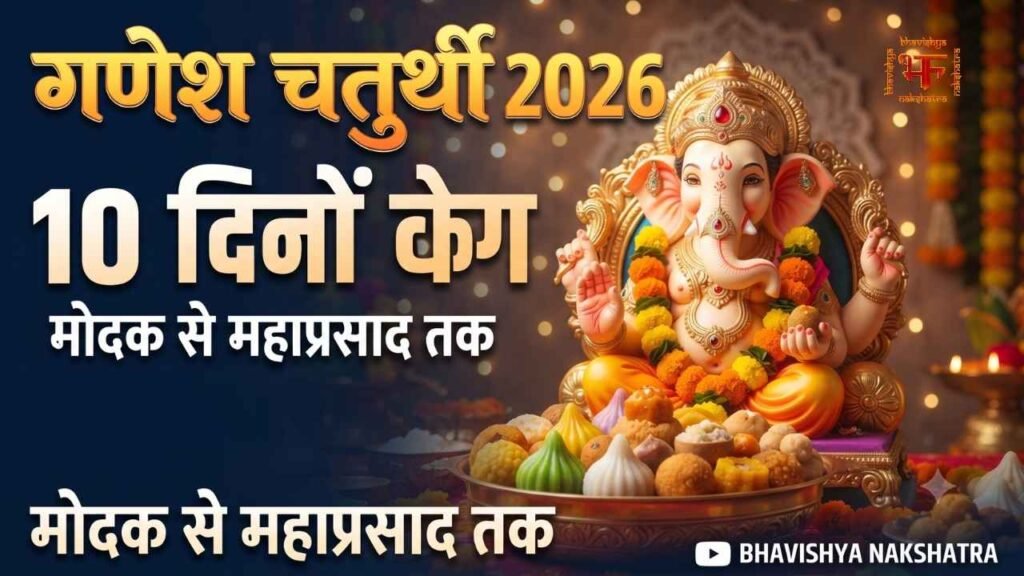 गणेश चतुर्थी 2026: 10 दिनों के भोग का महत्व (मोदक और महाप्रसाद)